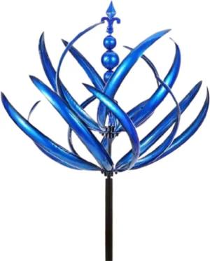 SIKAINI Schlagmetall Windspinner Garten Deko, 3D-Doppelrotor-Design