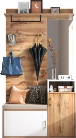 MODFU Garderoben-Set Kleiderschrank-Set, (Schuhbank, Schuhschrank, 1-St.,
