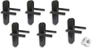 Alpertec Türbeschlag Türbeschlag 6er Set, schwarz