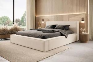 Compleo Polsterbett Boucle-Bett mit Stauraum, Doppelbett