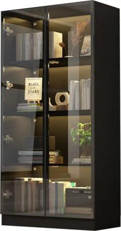 FUFU&GAGA Glasvitrine Vitrinenschrank mit Glastüren und