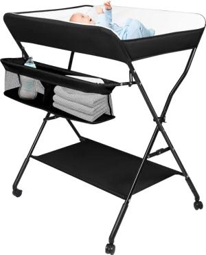 JEOBEST Wickeltisch Klappbare Wickelkommode Reisewickelkommode Mit