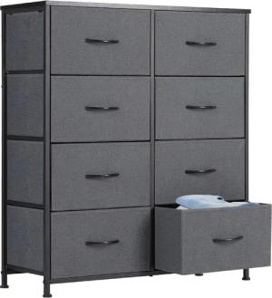 DUMOS Stauraumschrank Kommode mit Stoffschubladen, Stoffkommode