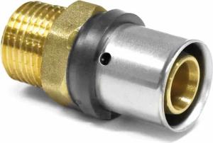 qpool24 Pressfitting, Pipetec Press-Übergang von Alu