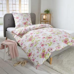TRAUMSCHLAF Bettwäsche Fleur, Seersucker, 3 teilig,