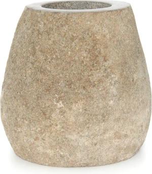 wohnfreuden Badaccessoire-Set Naturstein WC-Toiletten-Bürstenhalter 19 cm