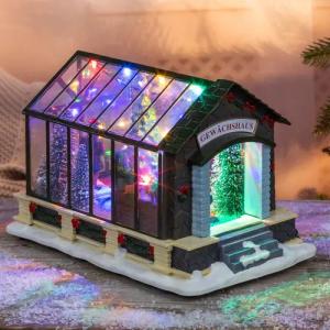 Haushalt International Weihnachtsszene LED Weihnachts Gewächshaus
