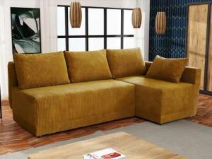 MIRJAN24 Ecksofa Nestor Cord, mit Bettkasten
