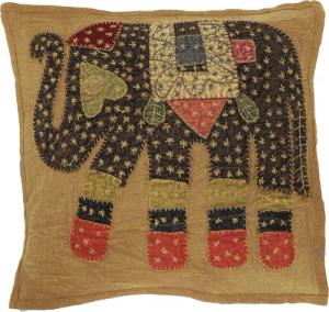 Guru-Shop Kissenbezüge Indische Kissenhülle, besticktes Elefanten..