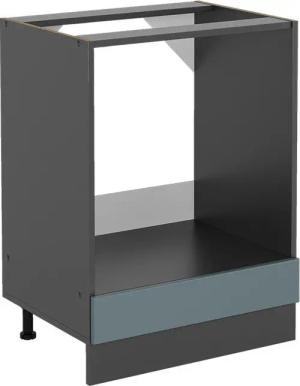 Vicco Herdumbauschrank R-Line, Blau-Grau/Anthrazit, 60 cm