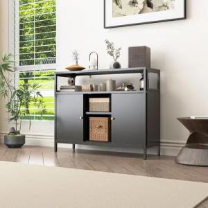 Mein-Regal Sideboard MESH, Schwarz Kommode modern