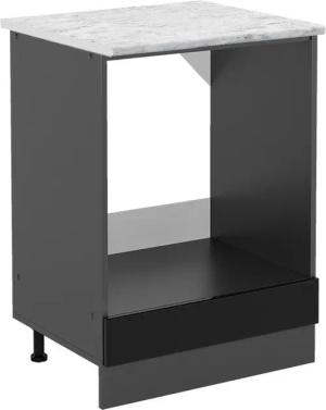 Vicco Herdumbauschrank R-Line, Schwarz Hochglanz/Anthrazit, 60