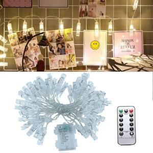 zggzerg LED-Lichterkette LED Fotoclips Lichterkette, 8
