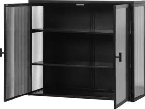 OKWISH Hängeschrank mit Glastüren, dreistufiger Stauraum
