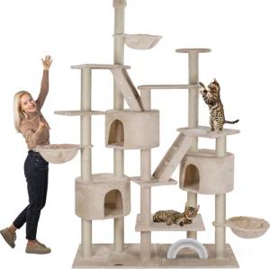 Happypet Kratzbaum SIMBA, Extra breit, höhenverstellbar,