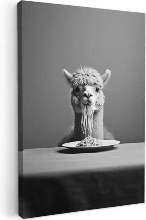 OneMillionCanvasses® Leinwandbild Alpaka - Nudeln -