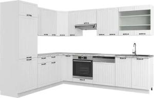 Vicco Winkelküche Fame-Line, Weiß Landhaus/Weiß, 227