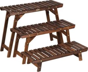 COSTWAY Pflanzentreppe (3 St), Blumenständer freistehend,
