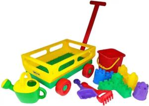 WADER QUALITY TOYS Sandform-Set Handwagen Bollerwagen