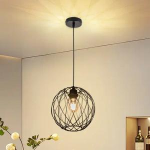 ZMH Pendelleuchte Esszimmer 120CM Schwarz Retro
