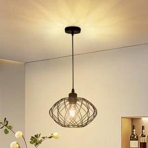 ZMH Pendelleuchte Esszimmer 120CM Schwarz Retro