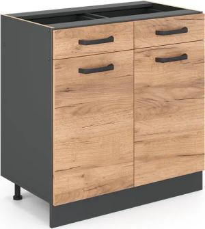 Vicco Unterschrank R-Line, Goldkraft Eiche/Anthrazit, 80