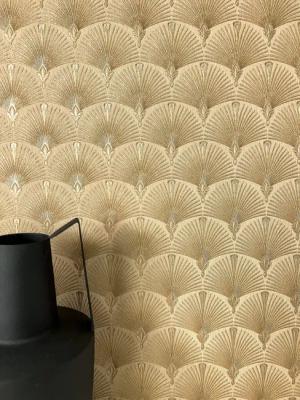 Newroom Vliestapete, Gold Tapete Modern Fächer