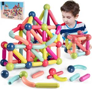 HEYHIPPO Lernspielzeug für Kinder, magnetische Bausteine,