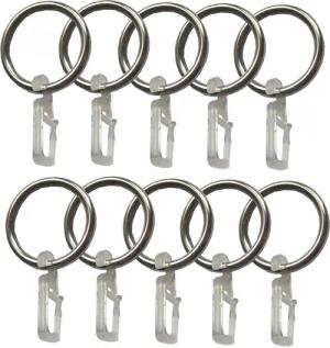 BASIT Gardinenring Metallringe mit Überklipshaken C10,