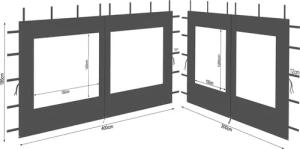 Quick Star Pavillonseitenteil 2 Seitenteile mit