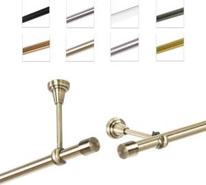 MDEKOR Gardinenstange Vorhangstange 19mm, 1-läufig, 1-läufig