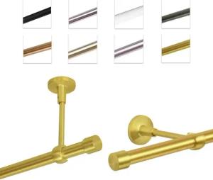 MDEKOR Gardinenstange Vorhangstange 19mm, 1-läufig, 1-läufig