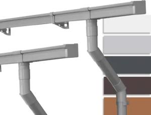 INEFA Dachrinne NW 68 Dachrinnen-Set kastenförmig