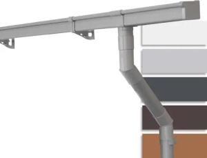 INEFA Dachrinne NW 68 Dachrinnen-Set kastenförmig