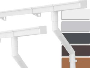 INEFA Dachrinne NW 68 Dachrinnen-Set kastenförmig