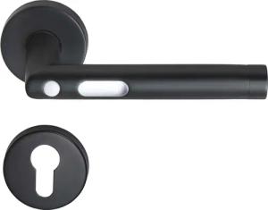 MeinTürgriff Drückergarnitur Orbit Schwarz LED Türgriff