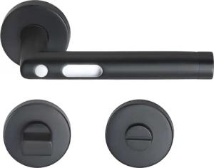 MeinTürgriff Drückergarnitur Orbit Schwarz LED Türgriff