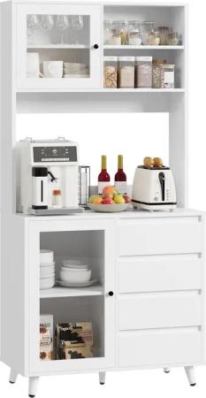 Homfa Küchenbuffet Küchenschrank Buffetschrank Hochschrank mit
