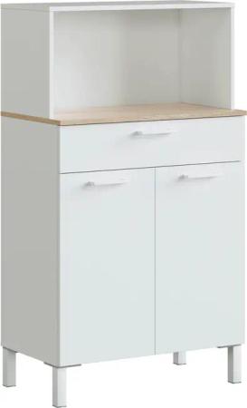 habeig Küchenbuffet Küchenschrank, Singleküche, Mehrzweckschrank, weiß,