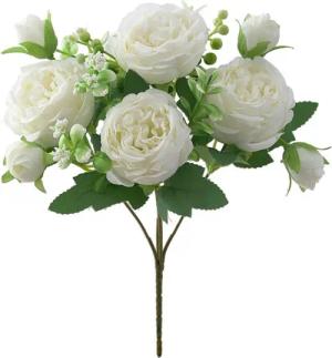 Kunstblumenstrauß Pfingstrose Künstliche Blumen Weiße Blumen