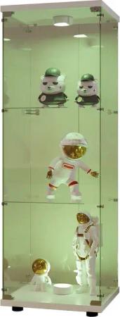FUROKOY Glasvitrine Vitrinenschrank mit Glastüren und
