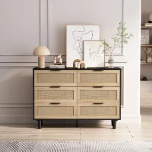 Celya Kommode Kommode Rattan mit 6