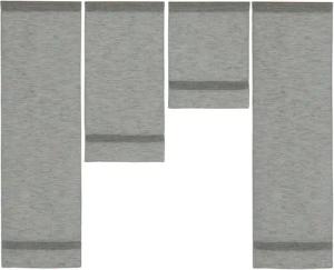 Clever-Kauf-24 Scheibengardine Mini Flächenvorhang Set grau