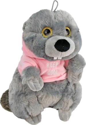 Tierkuscheltier Biber Plüschtier mit Hoodie und