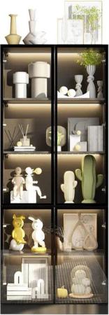 FUFU&GAGA Glasvitrine mit 2 Glastüren und