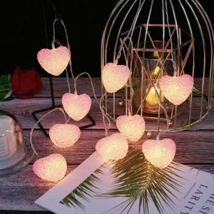 Merry 2024 LED-Lichterkette LED-Lichterkette Herzen,LED Lichtervorhang,