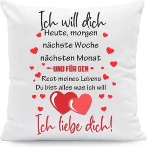 GRAVURZEILE Zierkissen mit Spruch - Ich