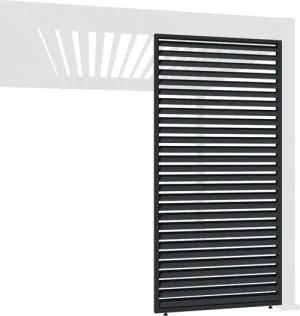 Weide Pavillonseitenteil Horizontale Lamellenwand für Pergola