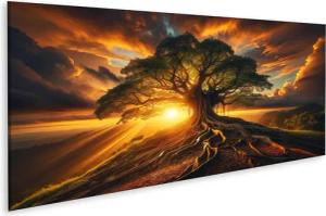 islandburner Leinwandbild Majestätischer Baum auf Hügel