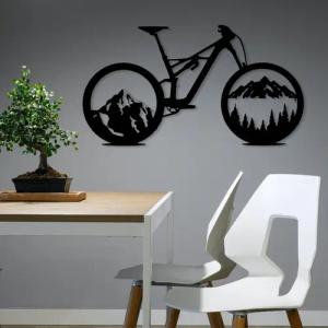 WoodFriends Wandbild Mountainbike Fahrrad Holzschild zum